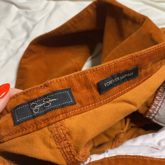Jessica Simpson Burnt Orange, Corduroy, straight leg Pants size 26 - Picture 4 of 5